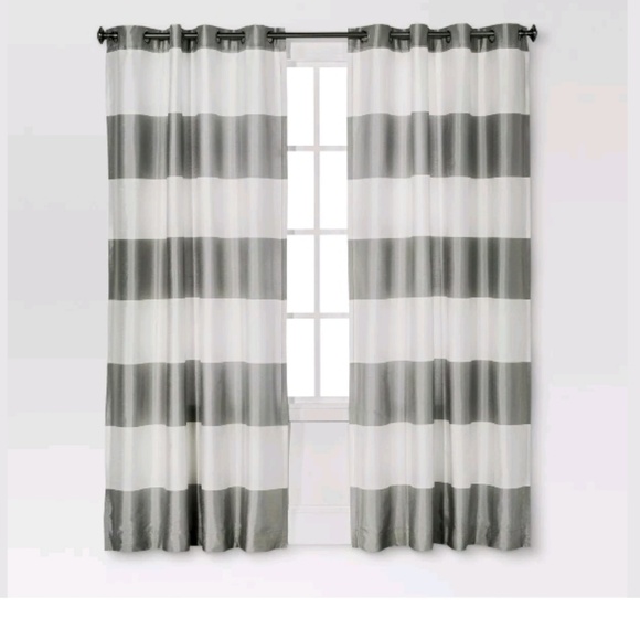 Threshold Other - BOLD STRIPED GOURMET CURTAIN -WHITE/GRAY Threshold Other - BOLD STRIPED GOURMET CURTAIN -WHITE/GRAY